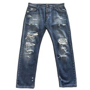 PHILIPP PLEIN Denim Trousers Illegal Flight Club Straight Cut, Size 36